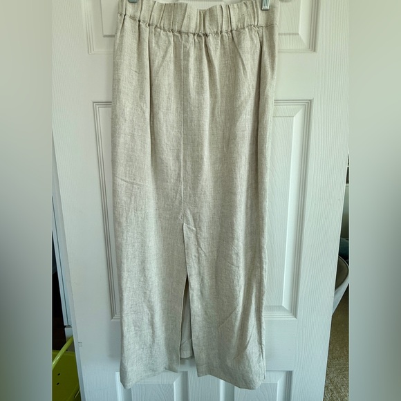 Posse Linen Emma vest and Emma pencil midi skirt set, natural, size M - Picture 10 of 14